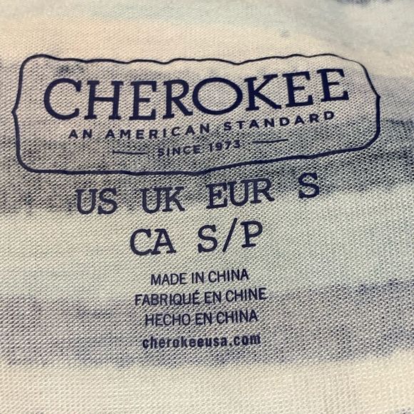 Cherokee Blue Striped Cold Shoulder Dress Size SM - Picture 2 of 5